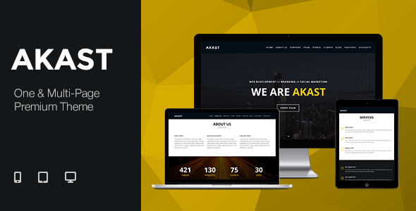 akast preview.  large preview - Best Wordpress Themes 2017